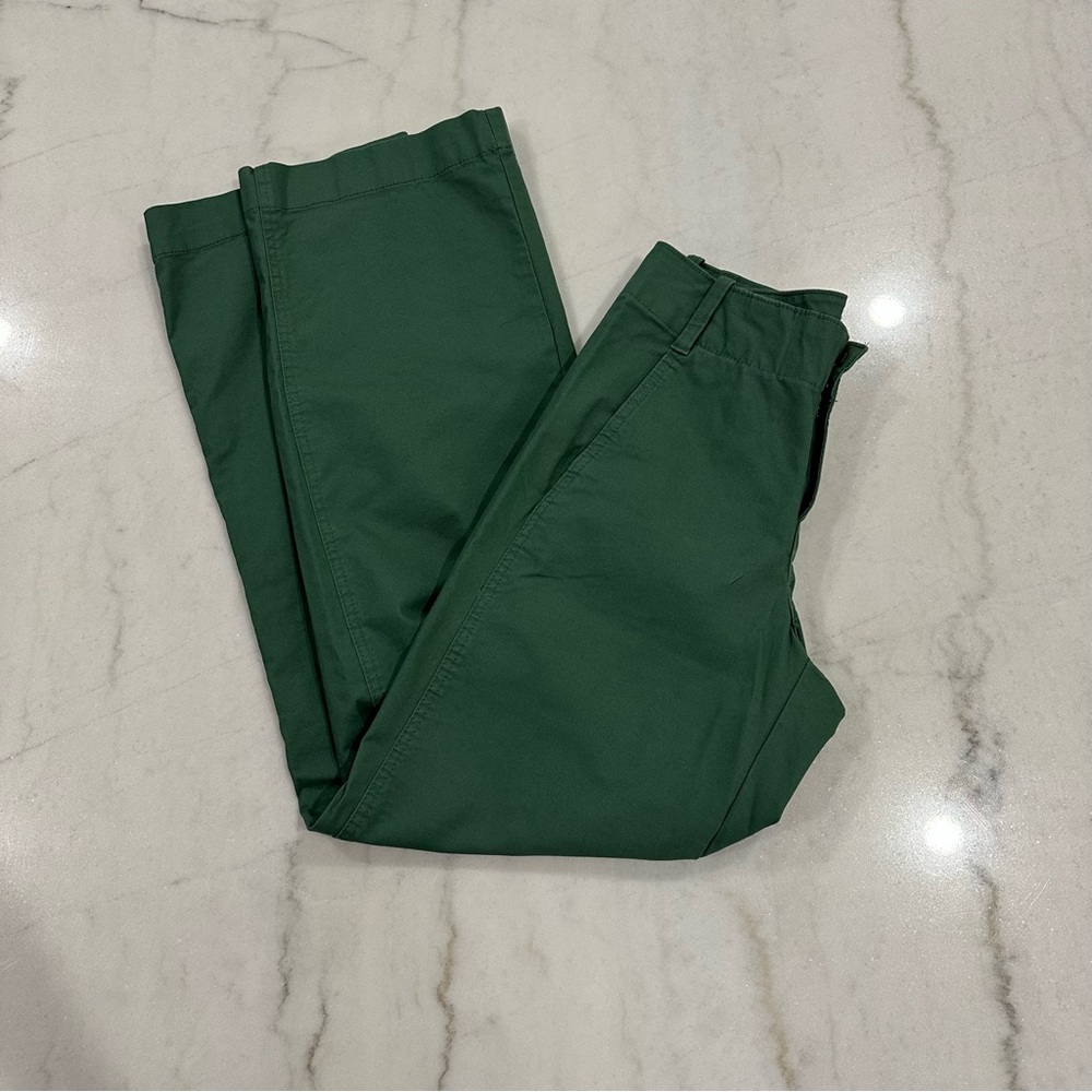 Wide Leg Green Chinos Pants 2 A New Day stretch - Picture 2 of 8